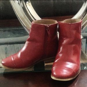 Red cute booties